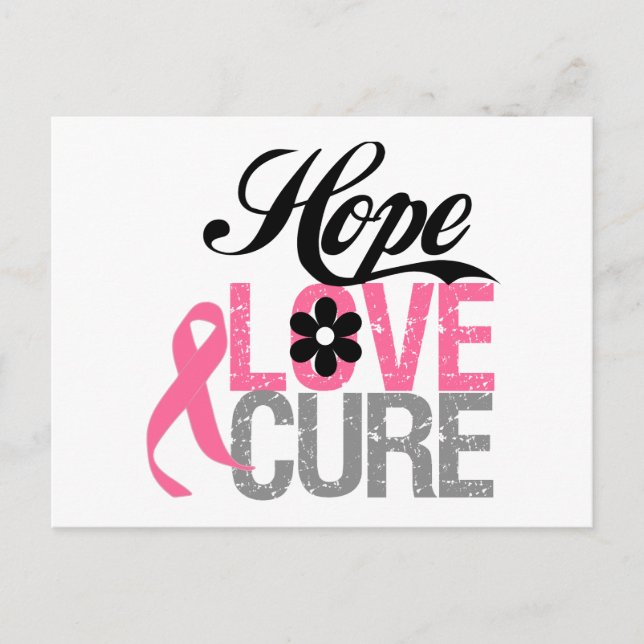 Postal Cáncer de mama ESPERANZA AMAR Regalos CURE (Anverso)