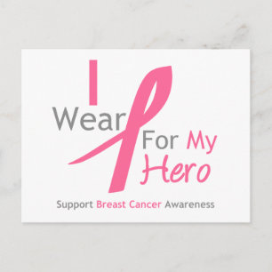 Postal Cáncer De Mama Que Uso Rosa Para Mi Héroe