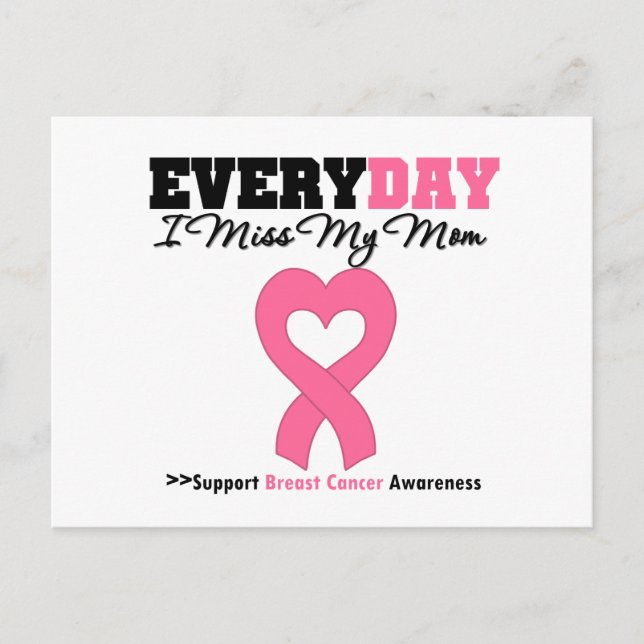 Postal Cáncer de Mama Todos Los Días Que Extraño A Mi Mam (Anverso)