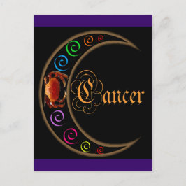 Postal Cáncer de Zodiac en lunas celestes