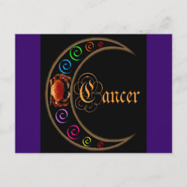 Postal Cáncer de Zodiac en lunas celestes