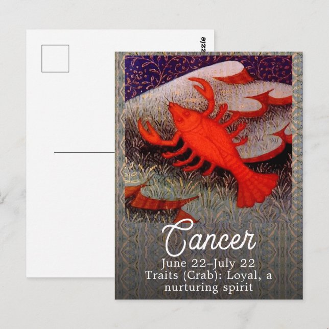 Postal Cáncer en la fiesta de cumpleaños del Rótulo cangr (Anverso / Reverso)