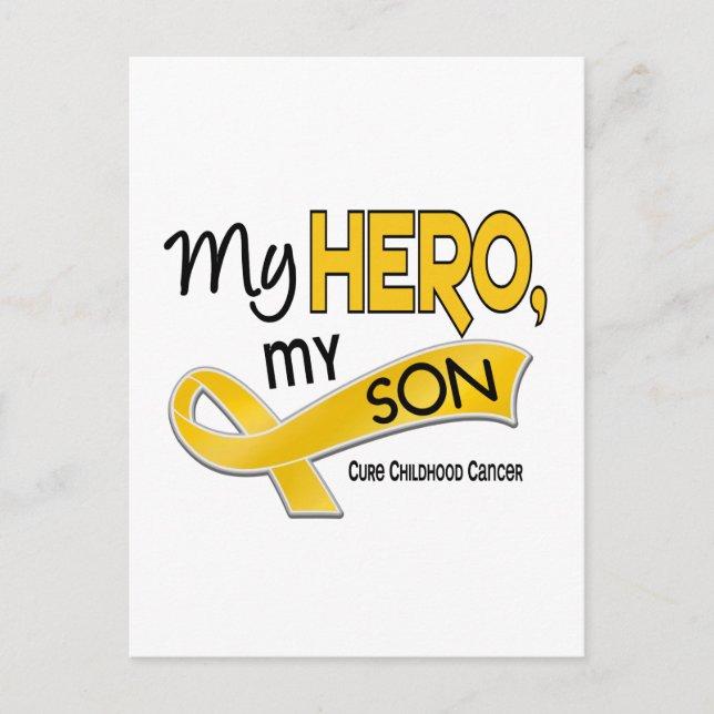 Postal Cáncer infantil MI HÉROE MI HIJO 42 (Anverso)