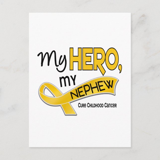 Postal Cáncer infantil MI HÉROE MI NEPHEW 42 (Anverso)