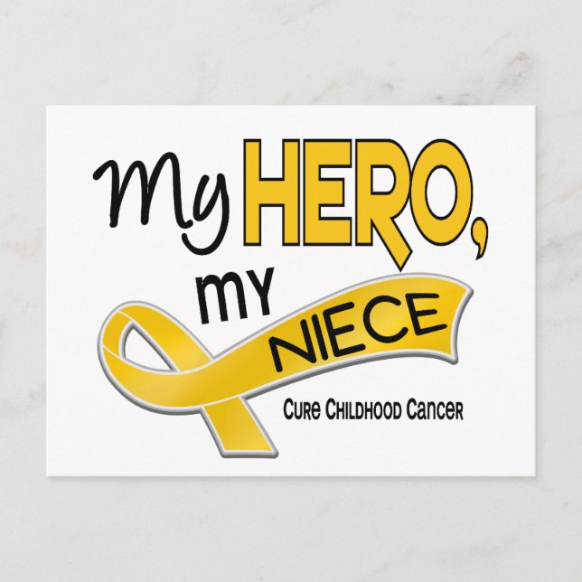 Postal Cáncer infantil MI HÉROE MI NIECE 42 (Anverso)
