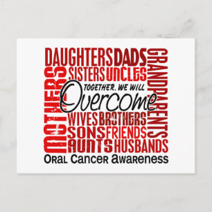 Postal Cáncer oral cuadrado familiar