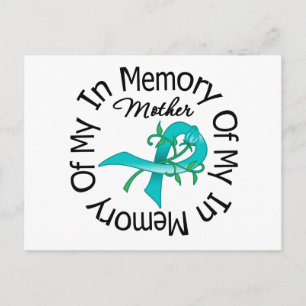 Postal Cáncer ovárico en memoria de mi madre