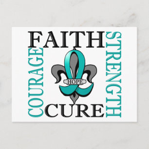 Postal Cáncer ovárico Fleur De Lis 3