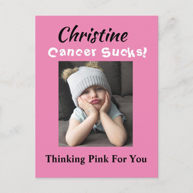 Postal ¡Cáncer se muerde! Pensar en el bienestar del cánc (Anverso)
