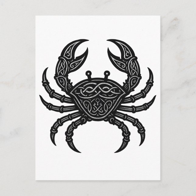 Postal Cáncer — Zodiaco Cangrejo Tinta Embrujada (Anverso)