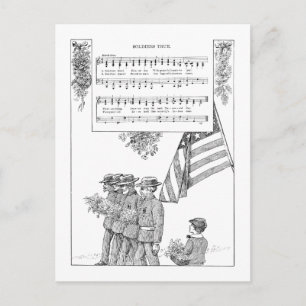 Postal Canción conmemorativa del día de los soldados
