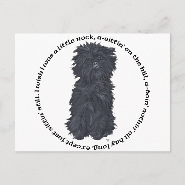 Postal Canción de Affenpinscher (Anverso)