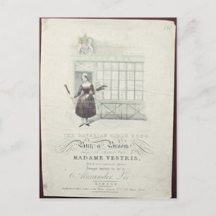 Postal Canción de Chicas bávaros de Maxim Gouci, ficha de