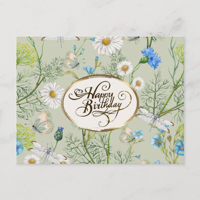 Postal Canción de cumpleaños de Salomón 2:1 Verso de la B (Anverso)