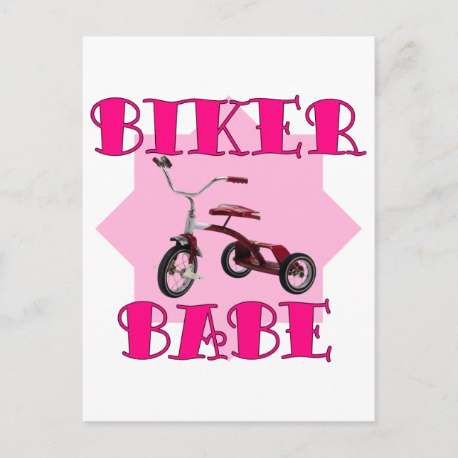 Postal Canción de motociclismo/rosa (Anverso)