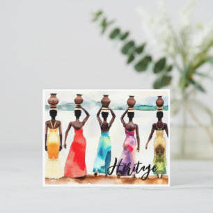 Postal Canción de mujeres africanas por la larga herencia