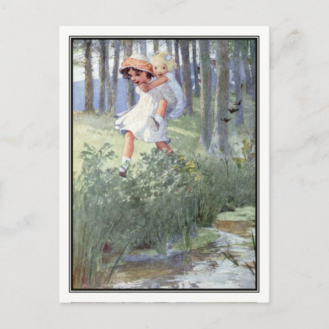 Postal Canción de risas por Honor C. Appleton (Anverso)