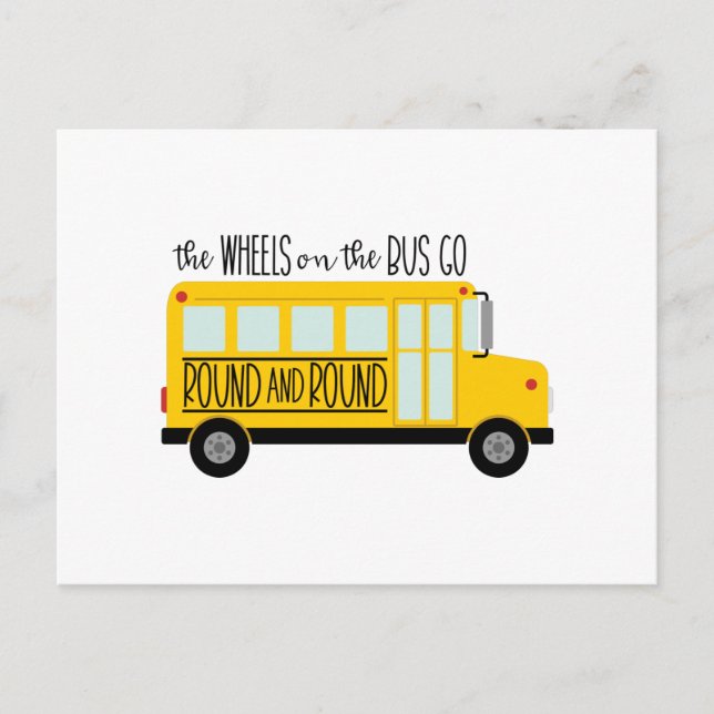 Postal Canción de ruedas de bus (Anverso)