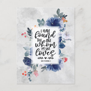 Postal Canción de Salomón 3:4 he encontrado la One Floral