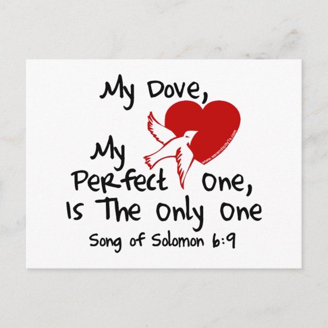 Postal Canción de Salomón 6:9 (Anverso)