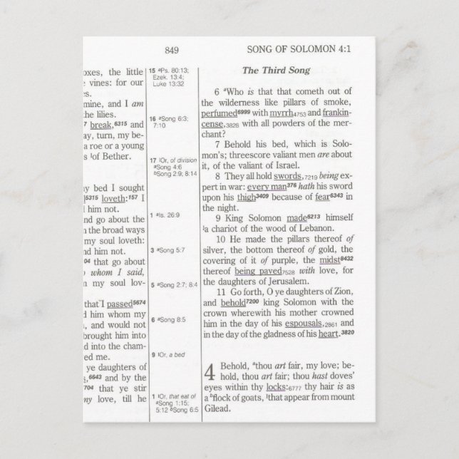 Postal Canción de Solomon (Anverso)