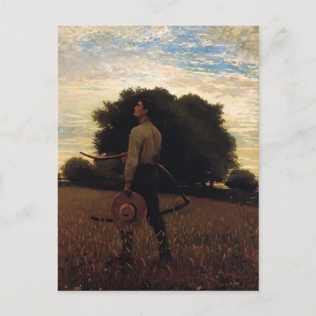 Postal Canción del Lark de Winslow Homer (Anverso)