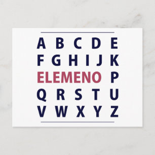 Postal Canción ELEMENO en inglés