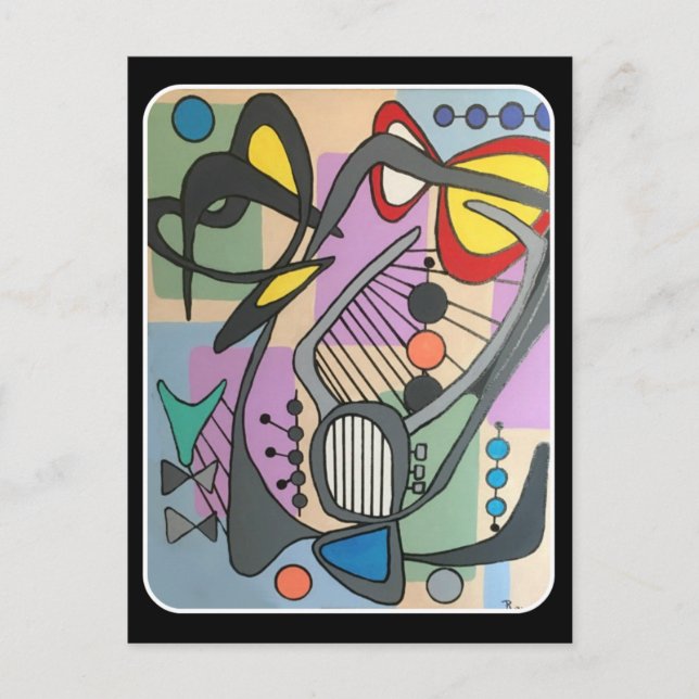 Postal 'Canción 'MidCentury Mod Spider' pinta en una (Anverso)