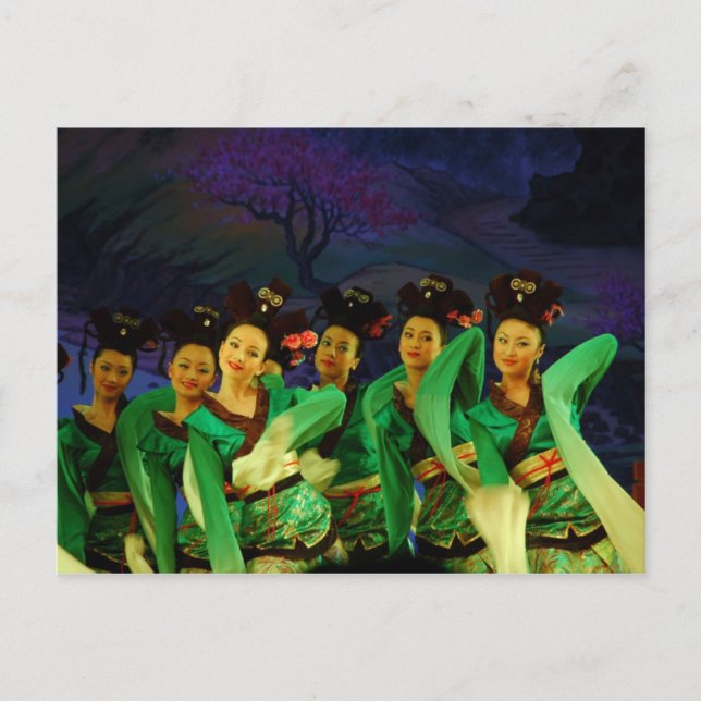 Postal Canción y danza de la dinastía Tang (Anverso)