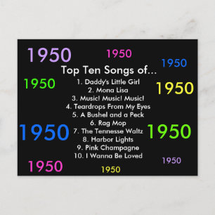 Postal Canciones De 1950