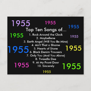Postal Canciones De 1955