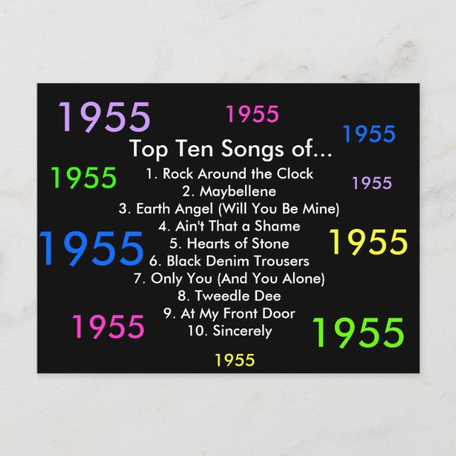 Postal Canciones De 1955 (Anverso)