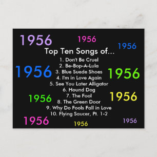 Postal Canciones De 1956