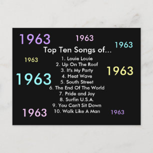 Postal Canciones De 1963