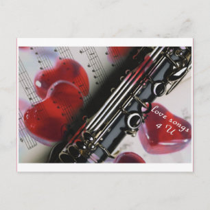 Postal canciones de amor 4 U Postcard