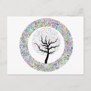 Postal Canciones en el árbol de la vida