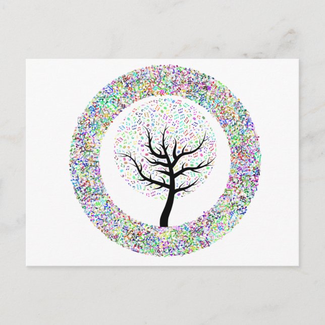 Postal Canciones en el árbol de la vida (Anverso)