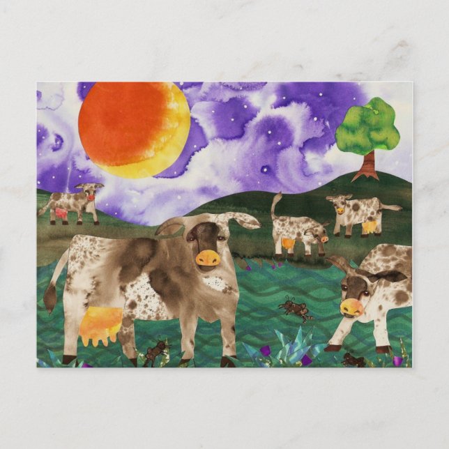 Postal Canciones nocturnas Cow Meadow (Anverso)