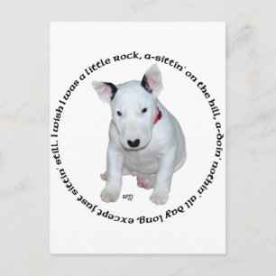 Postal Canciones para Cachorros de Bull Terrier