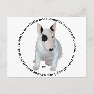 Postal Canciones para Cachorros de Bull Terrier