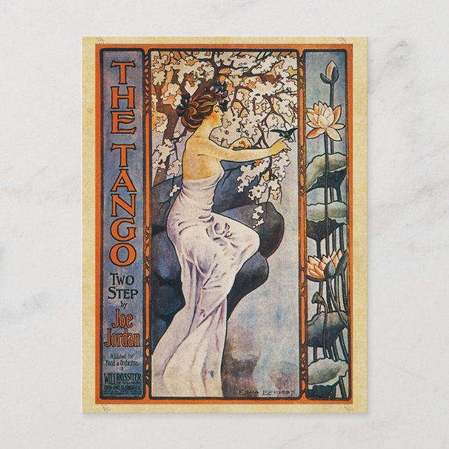 Postal Canciones vintage - El tango (Anverso)