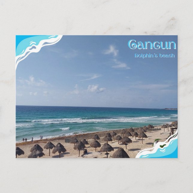 Postal Cancun-Dolphin´s Beach (Anverso)