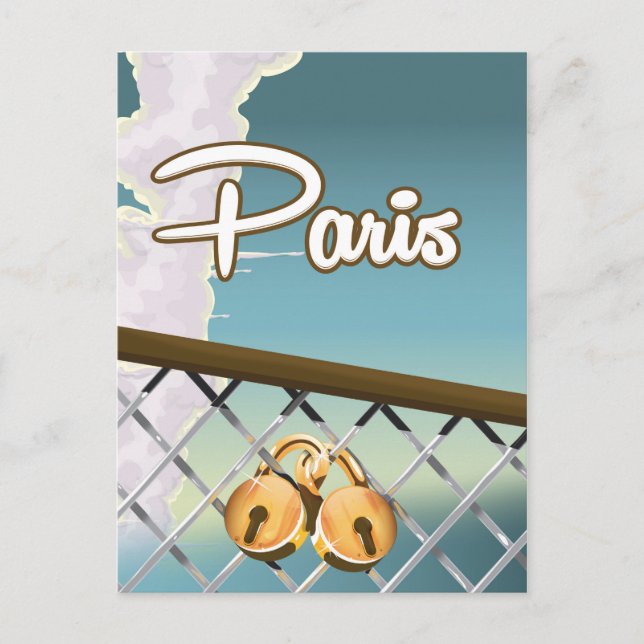 Postal Candados del amor de París (Anverso)