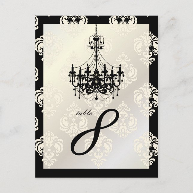 Postal Candelabro de PixDezines+Rossellini Damask (Anverso)