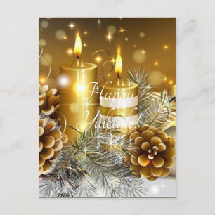 Postal candelabros de oro