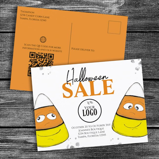 Postal Candía de código QR promocional del logotipo comer (Subido por el creador)