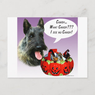 Postal Candía de Halloween de ScottishTerrier