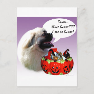 Postal Candía de Halloween en español tibetano