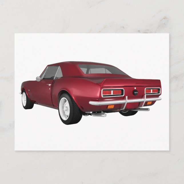 Postal Candy Apple Camaro SS: Modelo 3D: (Anverso)