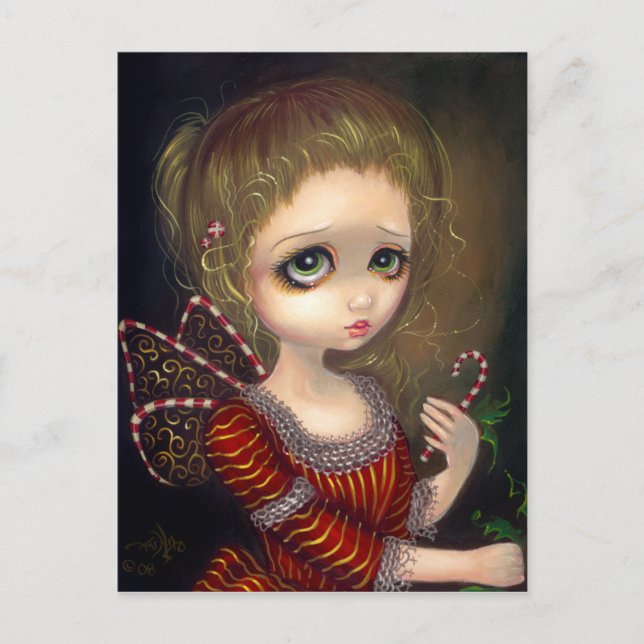 Postal "Candy Cane Angel" (Anverso)